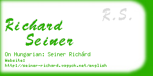 richard seiner business card