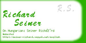 richard seiner business card
